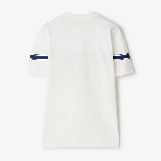 战马 2024夏新款 马术骑士刺绣小标 丝网条纹印花 圆领短袖T恤 Z-11703 商品图3