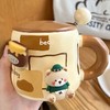马克杯带盖勺女生可爱杯子陶瓷情侣水杯办公室咖啡杯学生 商品缩略图2