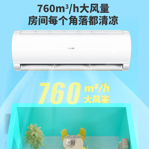 Leader海尔空调1.5匹挂机新一级变频冷暖大风量家用自清洁卧室壁挂式空调循环送风WIFI智控空调以旧换新 1.5匹 一级能效 冷暖智控35JTA81 商品图0