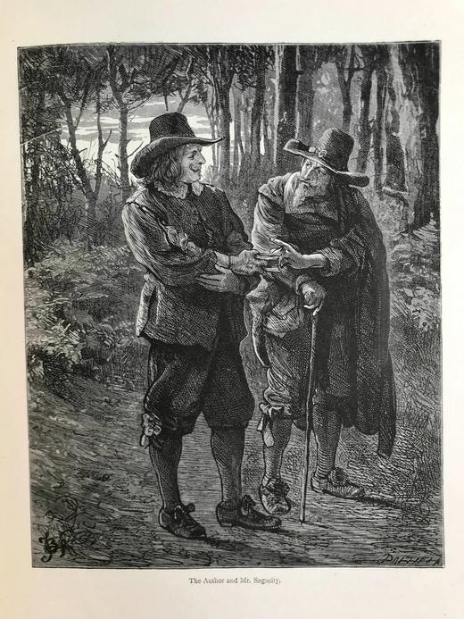 1884年 班扬《天路历程》 100幅版画插图 漆布精装18开 商品图4