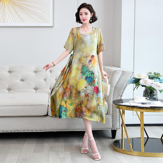 民族风大码妈妈装连衣裙YYG82651 商品图1
