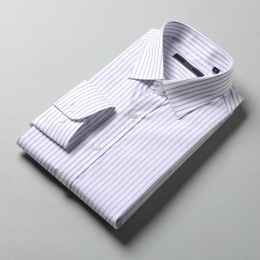 【100棉 专柜款】罗蒙春秋长袖衬衫男士商务休闲时尚竖条纹长袖衬衣男 商品图8