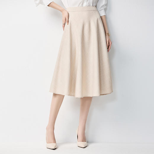 【舒适百搭】罗蒙女士半截裙经典日常商务通勤简约中长款半身裙女 商品图1