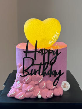 爱心桃灯生日蛋糕（灯电量有限 ）