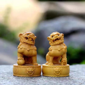 狮子印章°黄杨摆件（个）