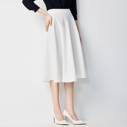 【舒适百搭】罗蒙女士半截裙经典日常商务通勤简约中长款半身裙女 商品图2