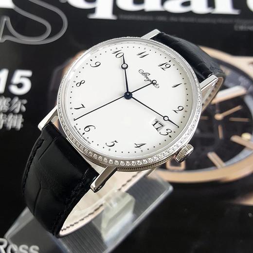【95新正品】Breguet宝玑经典系列38mm18k白金/镶嵌原厂钻石表圈日期显示5178BB/29/9V6/D000 060625LV88 商品图1