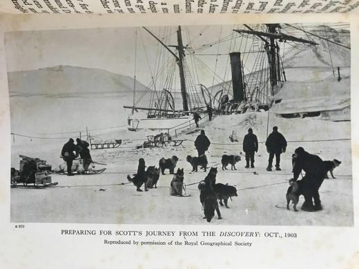 约20世纪早期 韦伯斯特·史密斯《南极探险的故事》 8幅插图 漆布精装32开 商品图6