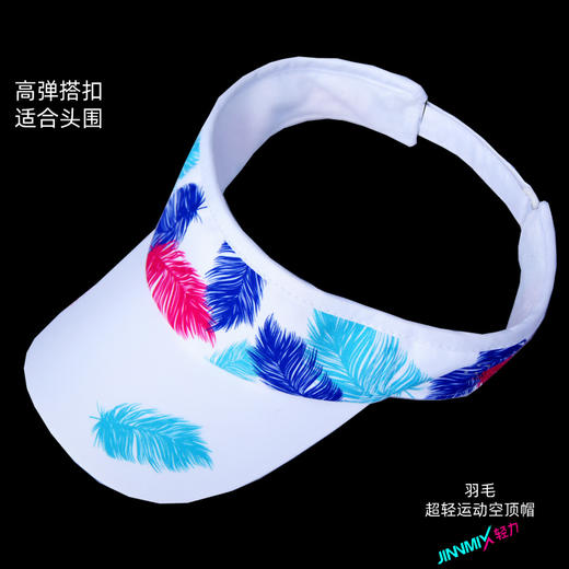 羽毛打孔反光超轻防晒透气吸汗排汗运动马拉松越野跑步空顶帽 商品图1