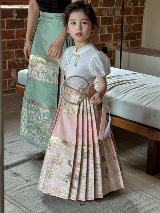 【非质量问题不退换】中式小飞袖上衣 中式泡泡袖上衣 墨白马面裙 粉锦半裙 粉锦长裙 商品图7