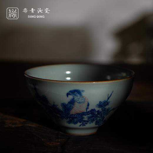 问鼎鼎青青花 宋盏杯（松树鹰） 商品图1