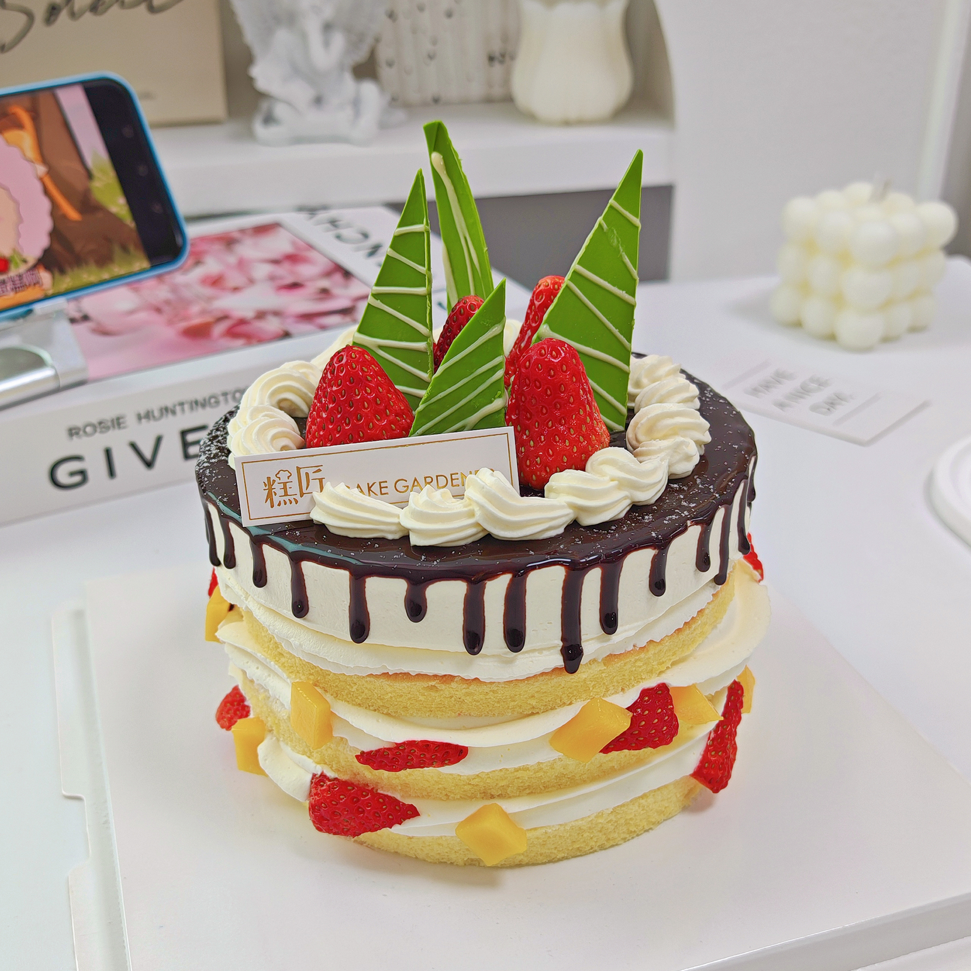 青草蛋糕（奶油戚风蛋糕）