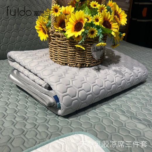 富丽岛凉感丝乳胶凉席三件套 商品图2