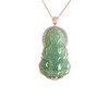 【天然正品】A货收藏级天然冰种绿色观音翡翠吊坠项链  280122NJS01+ 商品缩略图0