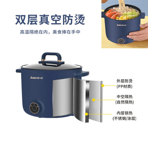 【小家电】Abereve 艾贝丽多功能电煮锅ABL-DZG07双档调节1.5L容量电焖锅 HF 商品图6