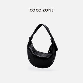 COCO ZONE 刘一一高级感小众牛角包复古大容量单肩包CC2B0994