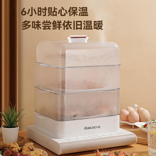 【小家电】Abereve艾贝丽21升大容量三层大空间电蒸锅ABL-ZG165 HF 商品图4