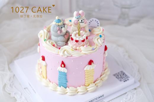 1027CAKE | 立体奶油霜小动物 复古手绘 小兔子 小老鼠 商品图1