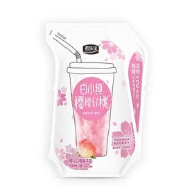 君乐宝200ml白小纯樱花白桃牛奶