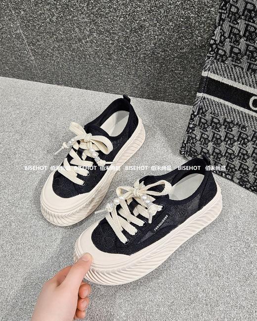 新款蕾丝网饼干底舒适透气百搭休闲鞋 商品图5