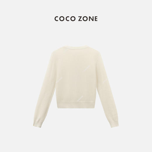 COCO ZONE "治愈系”时尚立领单排扣针织衫百搭长袖上衣CC2B0951 商品图1
