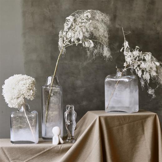 美式乡村客厅不规则小口方形花瓶餐桌渐变玻璃花瓶家居软装饰品 商品图8