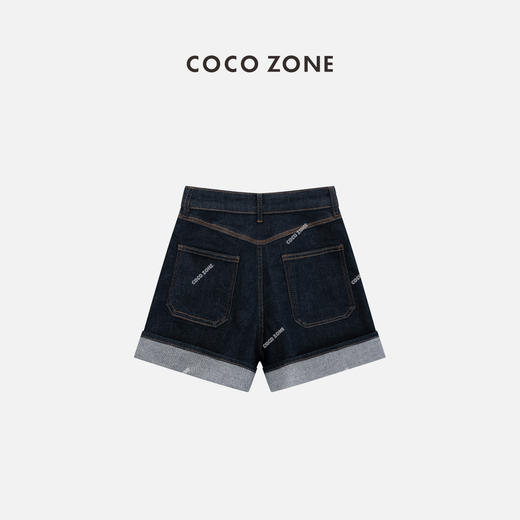 COCO ZONE 刘一一 时尚复古A字短裤设计感明线通勤裤子CC2B1043 商品图0