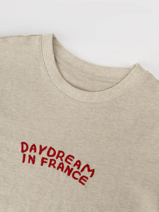 COCO ZONE '字母撞色“100棉字母圆领T恤百搭短袖上衣CC2B1039 商品图4