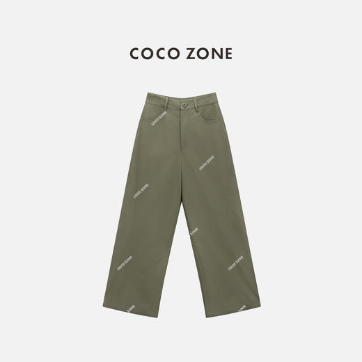 COCO ZONE 时尚纯色休闲裤百搭简约通勤直筒裤CC1B1305 商品图0