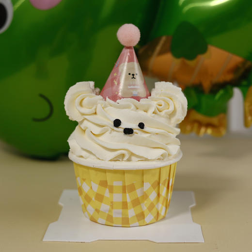 奶油小熊纸杯蛋糕（生日帽装饰） 商品图0