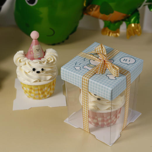 奶油小熊纸杯蛋糕（生日帽装饰） 商品图1