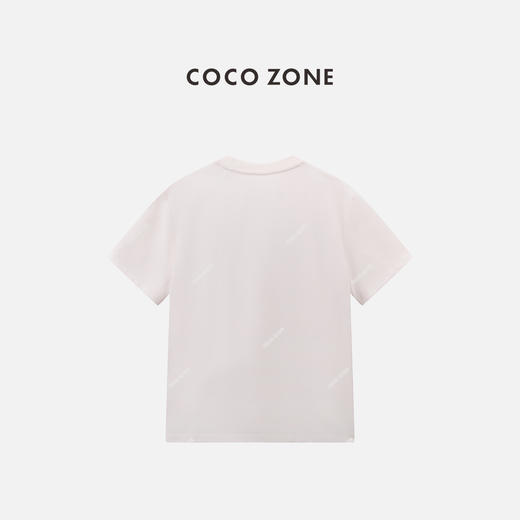 COCO ZONE 圆领字母宽松T恤百搭简约短袖上衣CC2B1052 商品图1