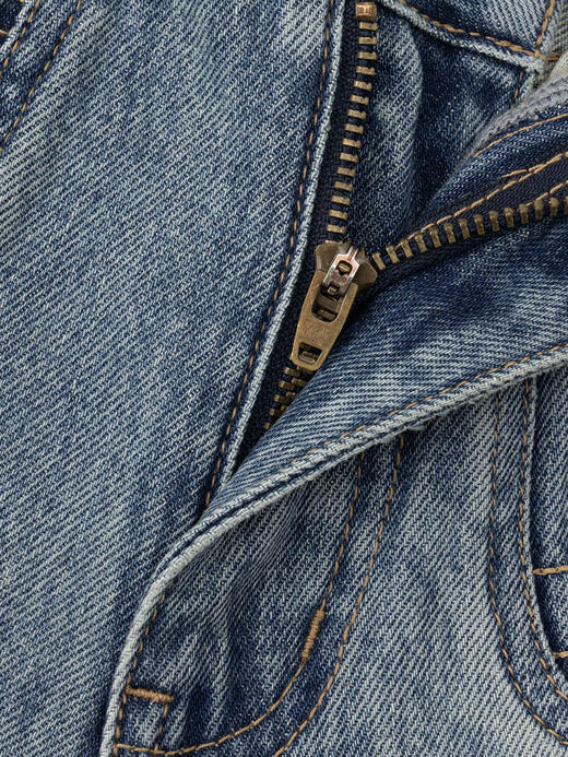 COCO ZONE 夏季蓝色牛仔裤立体口袋显瘦直筒裤CC1B1236 商品图5