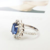 【天然正品】收藏级天然约2克拉无烧蓝宝石AU750白金镶钻戒指8.5号（戒圈可改） 080823NJS16+ 商品缩略图3