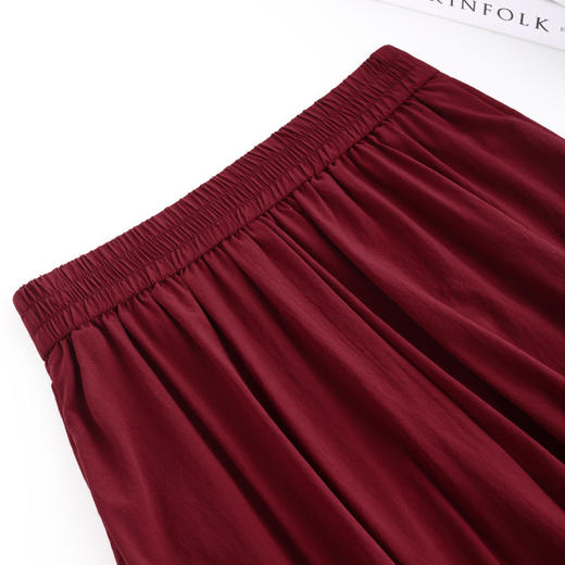 夏款百褶拼接时尚修身A字大摆裙松紧腰MYX-98173 商品图3