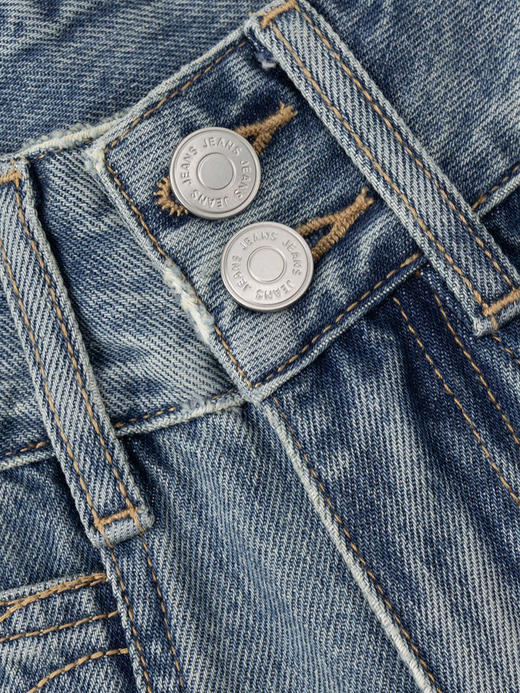 COCO ZONE 夏季蓝色牛仔裤立体口袋显瘦直筒裤CC1B1236 商品图7