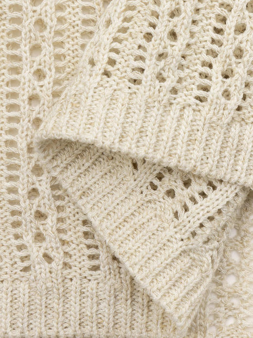 COCO ZONE "森林复古“莱塞尔亚麻混纺镂空时尚无袖针织衫CC1B1129 商品图6