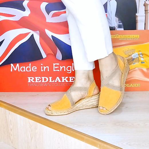 断码特价37码&38码西班牙原产手工制作时尚轻便超舒适女款草编鞋 341V-黄色/米色 商品图5