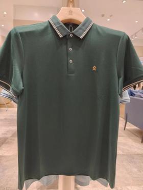 【618秒杀】MONTAGUT（梦特娇）男装POLO T恤 墨绿