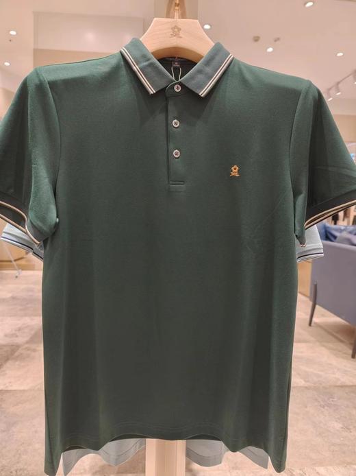 【618秒杀】MONTAGUT（梦特娇）男装POLO T恤 墨绿 商品图0