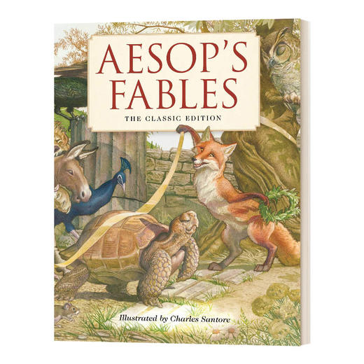 伊索寓言 英文原版 Aesop's Fables Hardcover 插画师Charles Santore 儿童经典复古风插画版系列 精装 英文版 进口英语原版书籍 商品图1