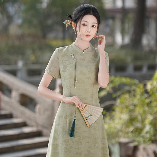 精品人棉旗袍YSD-05300 商品图0