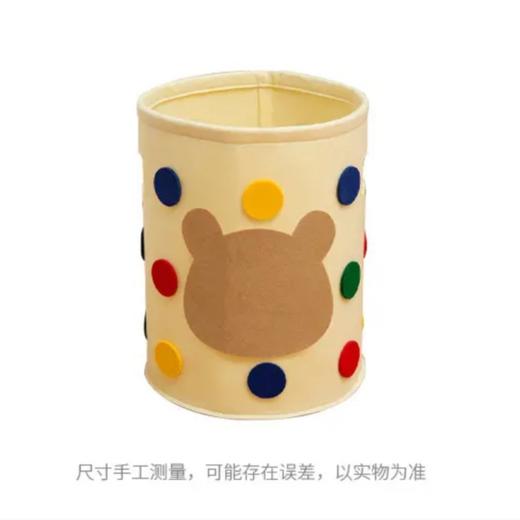 「29.9到手两个！超大容量」新款韩式巨可爱大容量波点小熊毛毡居家宿舍杂物收纳整理储物脏衣篓 商品图4