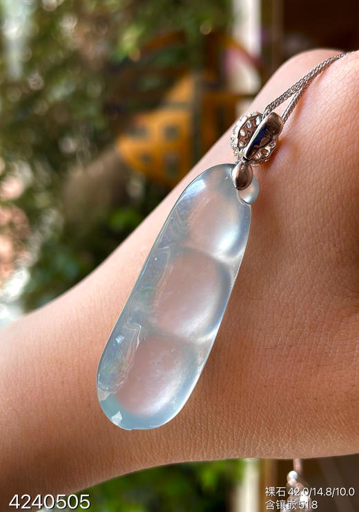 玻璃种福豆吊坠【4240505】具体价格微信咨询 商品图5