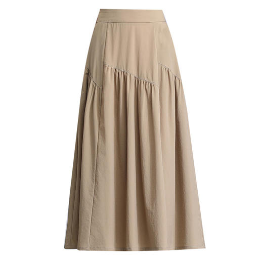 夏款百褶拼接时尚修身A字大摆裙松紧腰MYX-98173 商品图4