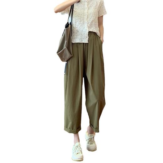 「轻薄材质！拼团同款」梨形身材冰丝阔腿女夏薄款大码胖妹妹mm显瘦遮跨天丝直筒奶奶裤子 商品图4