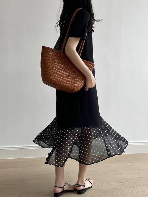 梦露波点拼接鱼尾连衣裙夏季优雅永不过时 商品图5