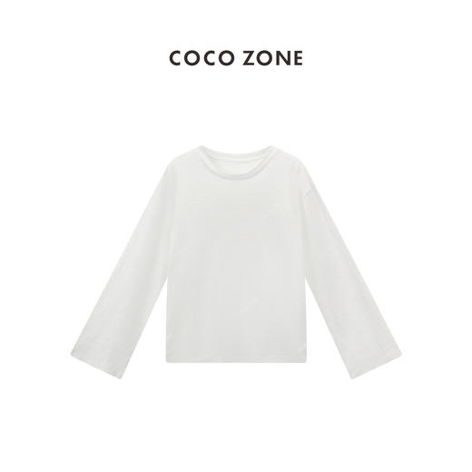 COCO ZONE "麻感防晒T"夏季简约薄款长袖T恤百搭休闲上衣CC1B1234 商品图0