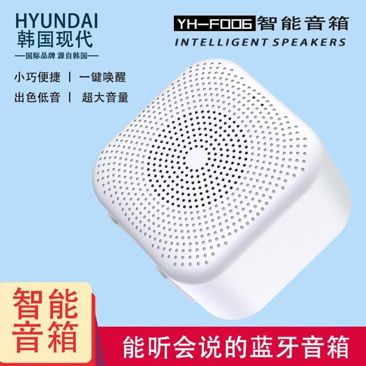 HYUNDAIHYUNDAI AI智能蓝牙音箱便携式小度音响重低音炮蓝牙低音炮YH-F006 商品图0