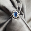 【天然正品】收藏级天然约2克拉无烧蓝宝石AU750白金镶钻戒指8.5号（戒圈可改） 080823NJS16+ 商品缩略图4